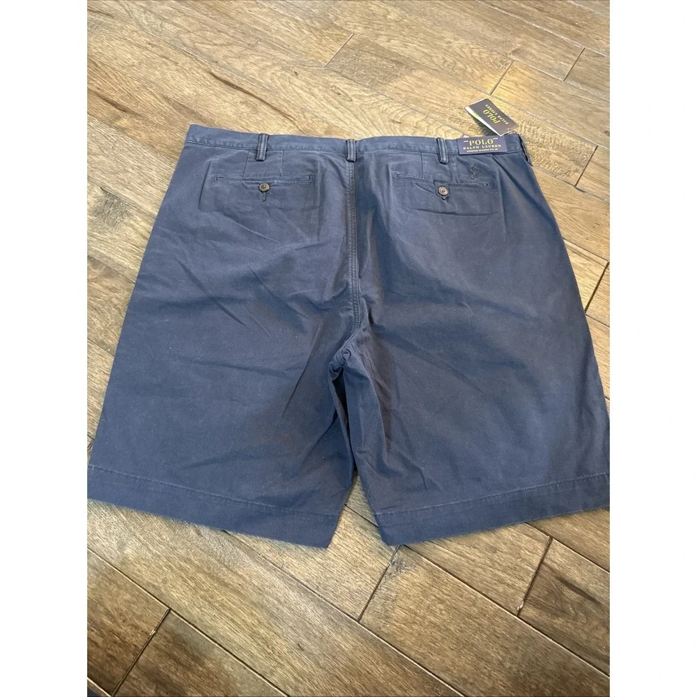 Polo Ralph Lauren Chino Shorts Mens 42T Navy Blue Stretch Classic Fit 10 Inch